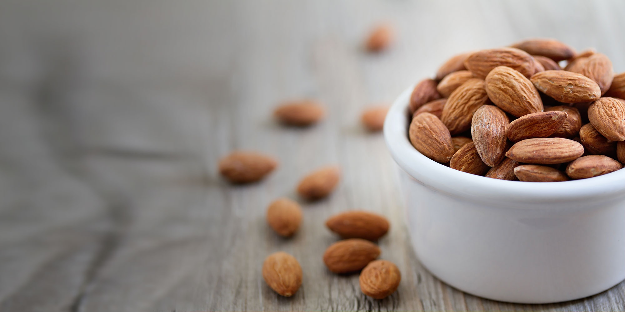 Healthy and nutritrious bowl of almonds